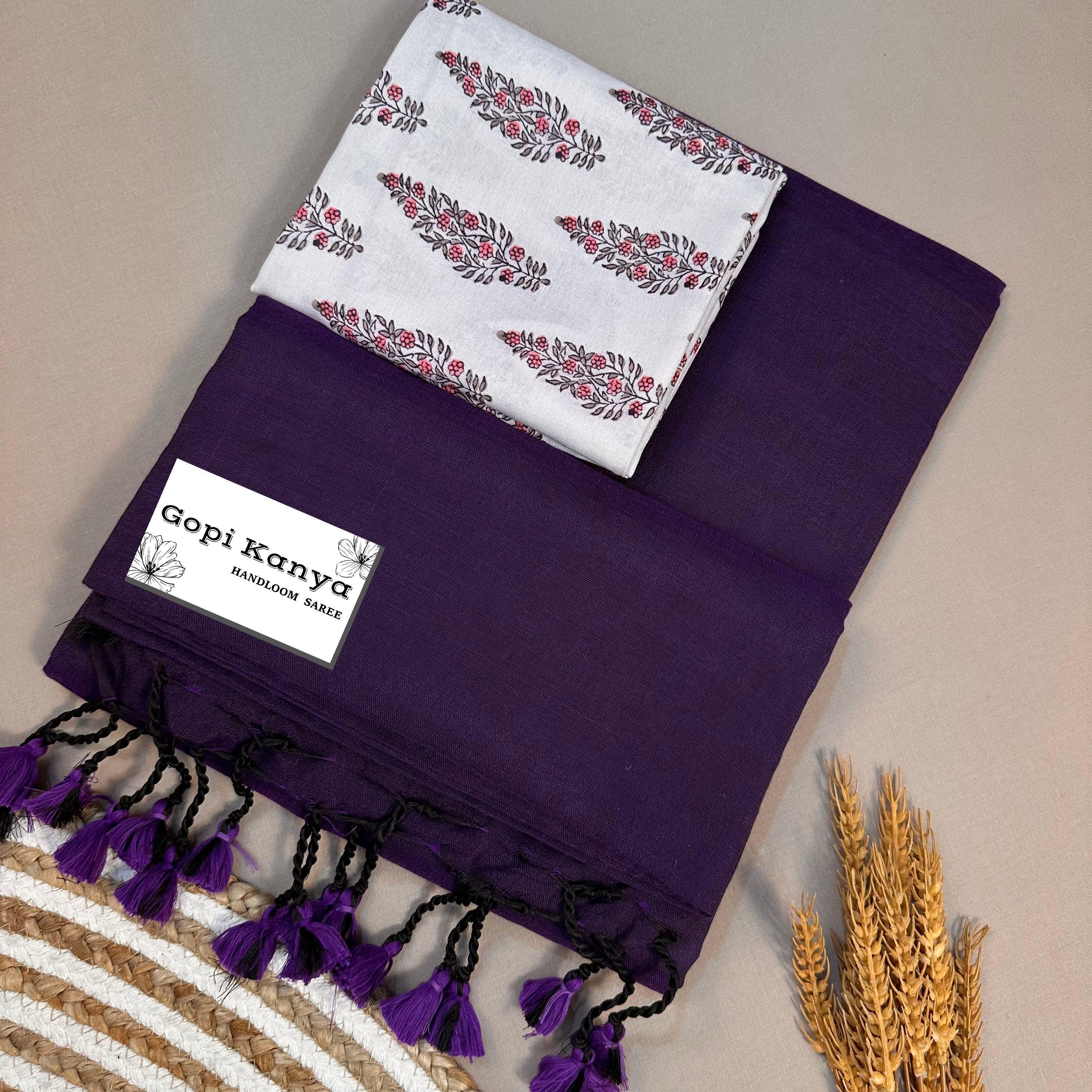Purple Classic Loom Handloom Saree